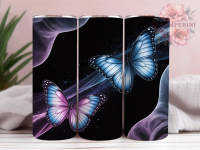 Radiant Glowing Butterfly Tumbler, Flying Butterfly Tumbler, Radiant Butterfly Wrap, Artistic Butterfly Design, Vibrant Butterfly Wrap, Sublimation Design, Trendy Gift Idea Sublimation Li Zamperini 
