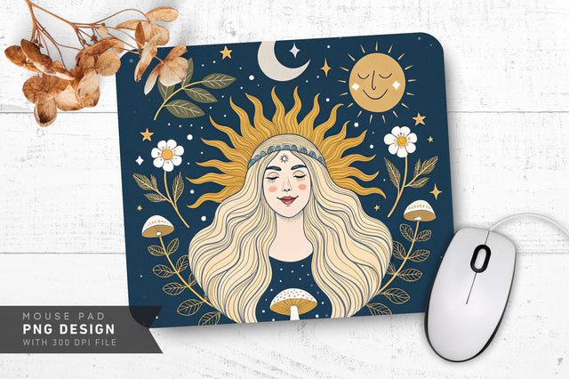 Radiant Goddess Forest Mousepad SVG Regulrcrative 