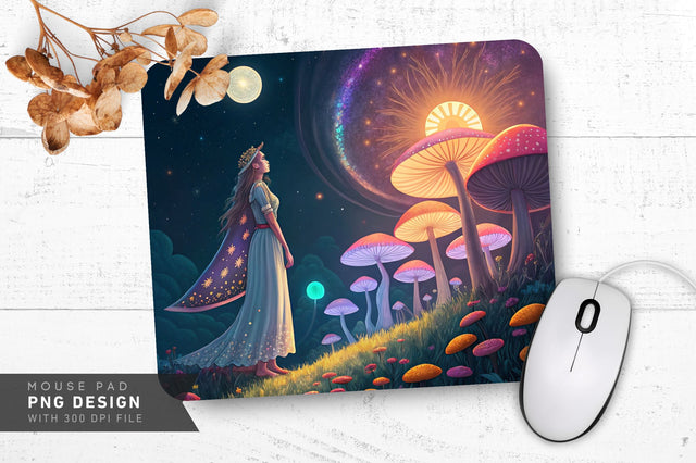 Radiant Goddess Landscape Mousepad SVG Regulrcrative 