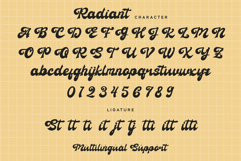 Radiant - Groovy Font Font Alpaprana Studio 