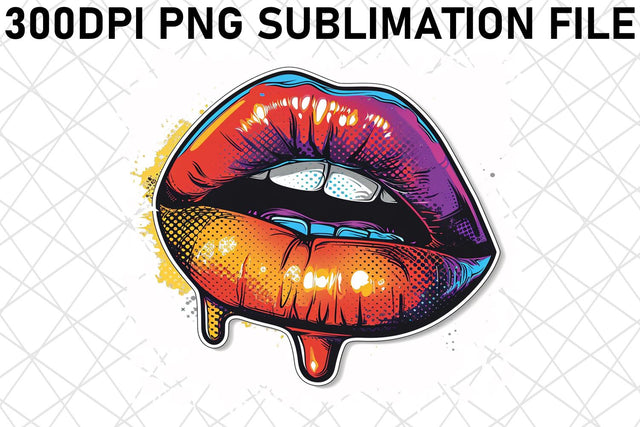 Radiant Lip Art Sublimation - Instant Beauty Print Sublimation afrosvg 