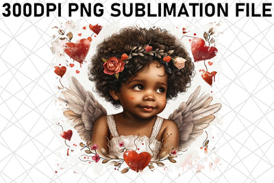 Radiant Love's Watercolor Charm: Sublimation Sublimation afrosvg 