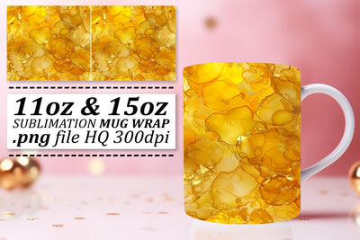 Radiant Marble Pattern Mug Wrap, Sublimation, 11oz 15oz Sublimation afrosvg 