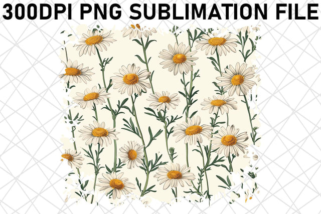 Radiant Meadow Sublimation Art, Floral Pattern PNG Design, Vibrant Blooms, Springtime Joy Sublimation afrosvg 