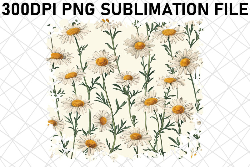 Radiant Meadow Sublimation Art, Floral Pattern PNG Design, Vibrant Blooms, Springtime Joy Sublimation afrosvg 