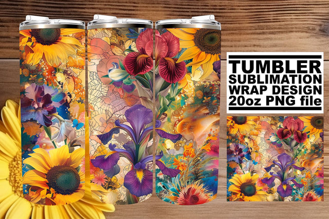 Radiant Petal Paradise 20oz: Paradise of radiant petals Sublimation afrosvg 
