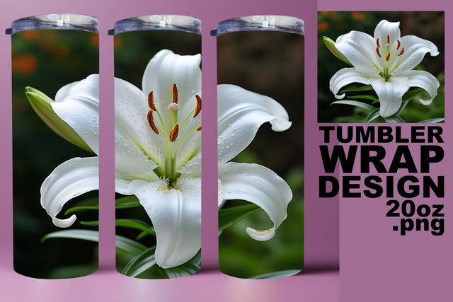 Radiant Petal Paradise 3D Tumbler Wrap - Sublimation 20oz Sublimation afrosvg 