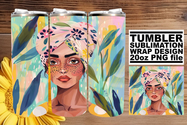 Radiant Portrait Art Tumbler Design - Sublimation 20oz Sublimation afrosvg 
