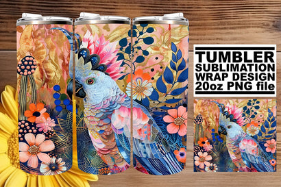 Radiant Rainbow Bird Tumbler Design - 20oz Sublimation Sublimation afrosvg 