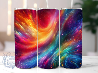Radiant Rainbow Glitter Ombre 20 oz Skinny Tumbler, Gradient Tumbler Png, Straight & Tapered Tumbler Wrap, Instant Digital Download Sublimation ToriDesigns 