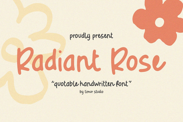 Radiant Rose - Quotable Handwritten Font Font Timur type 