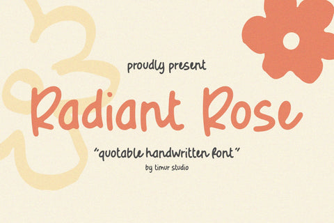 Radiant Rose - Quotable Handwritten Font Font Timur type 