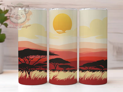 Radiant & Serene Australian Sunset Tumbler, Outback Landscape Design, Red Desert Sublimation, 20oz Aussie Wrap, Uluru Inspired Tumbler, Desert Sunset Design, DIY Australian Outback Sublimation Lara' s Designs 