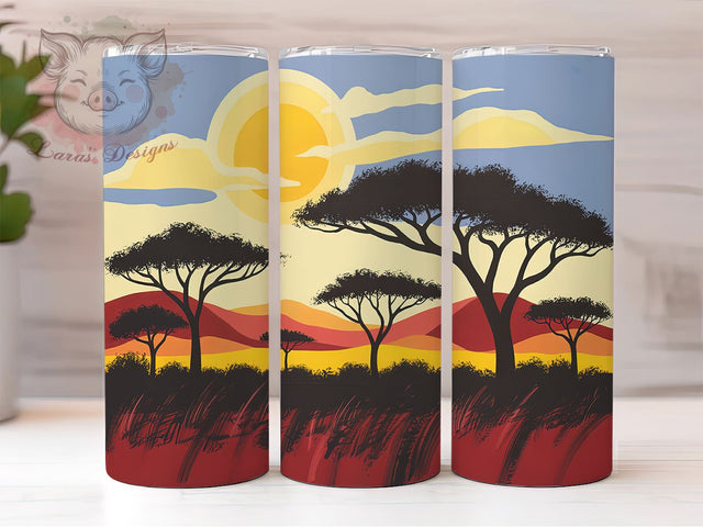 Radiant & Serene Australian Sunset Tumbler, Outback Landscape Design, Red Desert Sublimation, 20oz Aussie Wrap, Uluru Inspired Tumbler, Desert Sunset Design, DIY Australian Outback Sublimation Lara' s Designs 