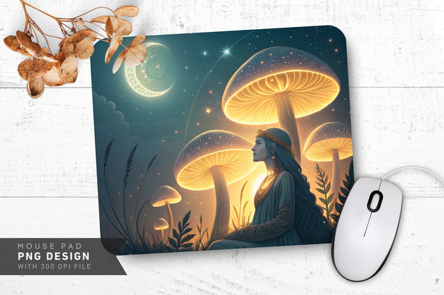Radiant Starry Goddess Mousepad SVG Regulrcrative 