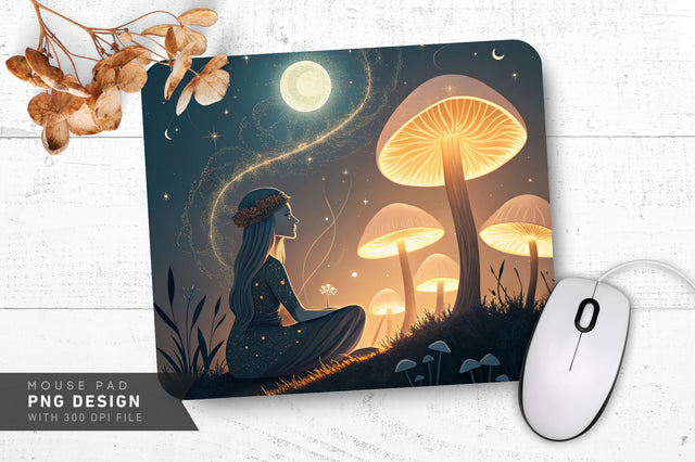 Radiant Starry Goddess Mousepad SVG Regulrcrative 