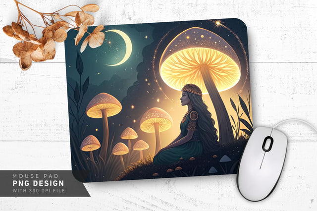 Radiant Starry Goddess Mousepad SVG Regulrcrative 