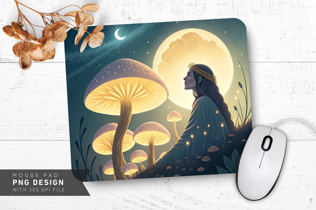 Radiant Starry Goddess Mousepad SVG Regulrcrative 