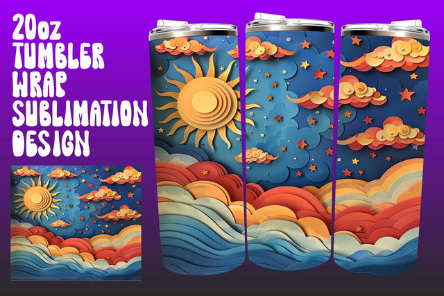 Radiant Sun Tumbler Sublimation Gallery Sublimation afrosvg 