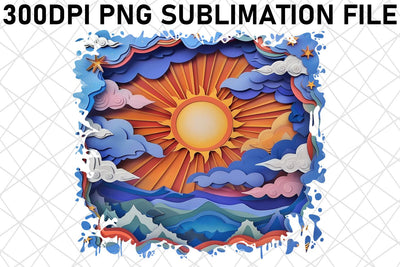 Radiant Sunbeam Glow Sublimation Print Sublimation afrosvg 