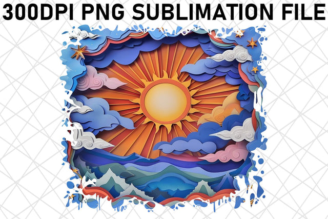 Radiant Sunbeam Glow Sublimation Print Sublimation afrosvg 