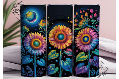 Radiant Sunflowers 20oz Tumbler Wrap Sublimation sassyprint 