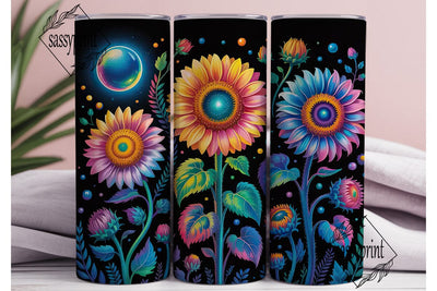 Radiant Sunflowers 20oz Tumbler Wrap Sublimation sassyprint 