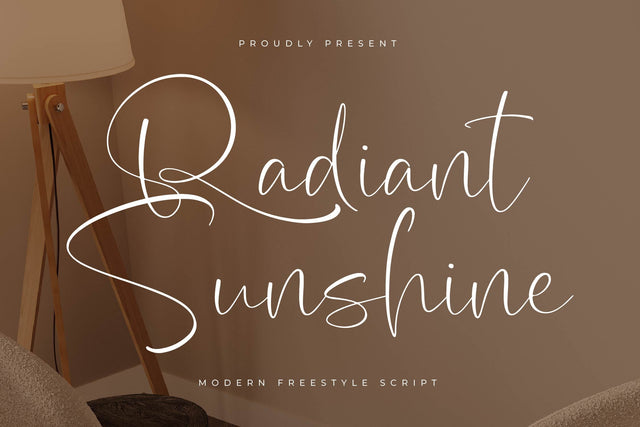 Radiant Sunshine - Modern Freestyle Script Font Letterena Studios 