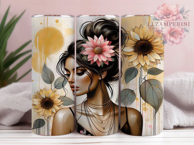 Radiant & Uplifting Boho Flower Tumbler, Good Vibes Sublimation, Hippie Girl Wrap, Positive Quote Design, 20oz Floral Tumbler, Yogi Gift Idea, DIY Happy Tumbler Sublimation Li Zamperini 