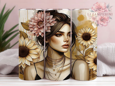 Radiant & Uplifting Boho Flower Tumbler, Good Vibes Sublimation, Hippie Girl Wrap, Positive Quote Design, 20oz Floral Tumbler, Yogi Gift Idea, DIY Happy Tumbler Sublimation Li Zamperini 