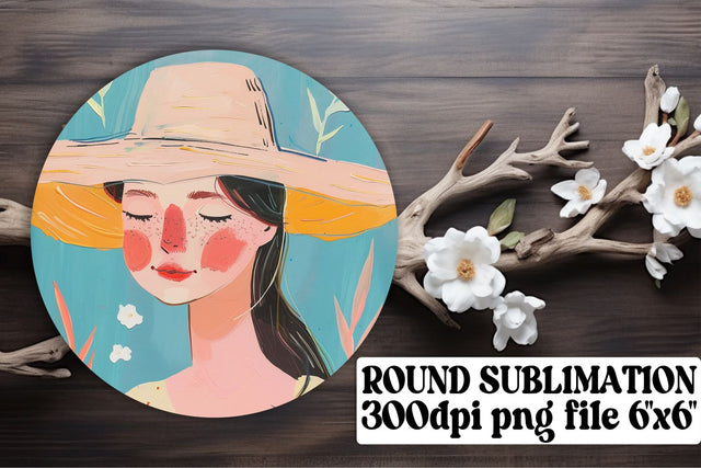 Radiant Watercolor Lady Ornament - Sublimation Keychain Sublimation afrosvg 