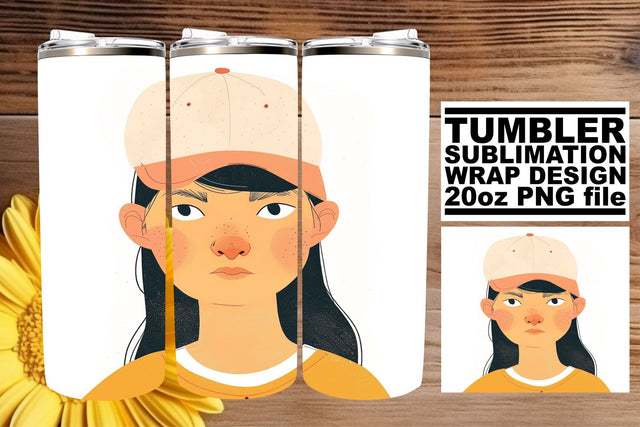 Radiant Watercolor Lady Tumbler Wrap - Sublimation 20oz Sublimation afrosvg 