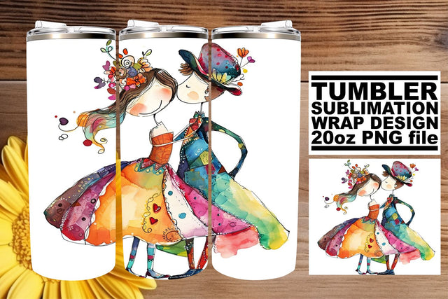 Radiant Watercolor Wedding Tumbler Wrap: Love Infusion 20oz Sublimation afrosvg 