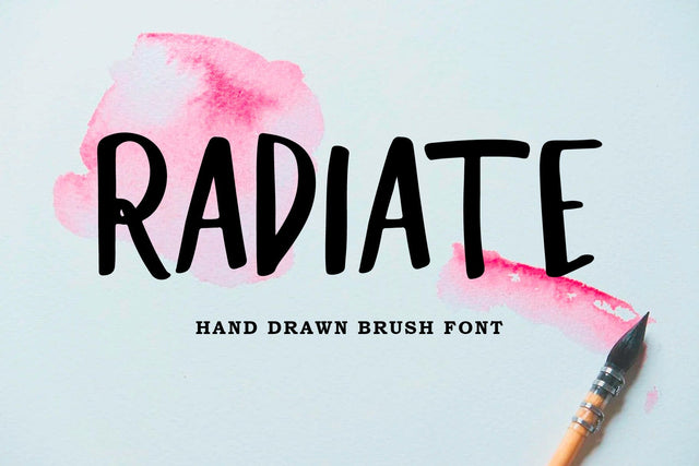 Radiate Brush Font Font Yuby 