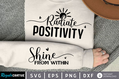 Radiate Positivity Sleeve SVG Design SVG Regulrcrative 