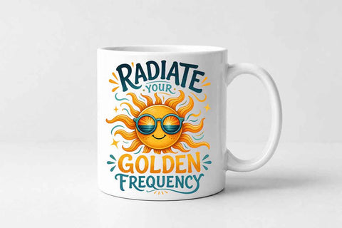 Radiate Your Golden Frequency PNG | Inspirational Sublimation Design SVG BillahCrafts 