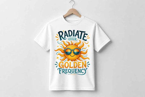 Radiate Your Golden Frequency PNG | Inspirational Sublimation Design SVG BillahCrafts 