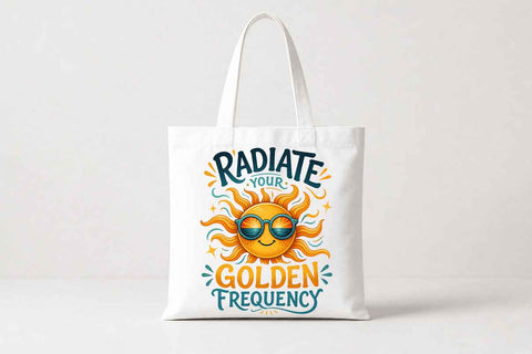 Radiate Your Golden Frequency PNG | Inspirational Sublimation Design SVG BillahCrafts 
