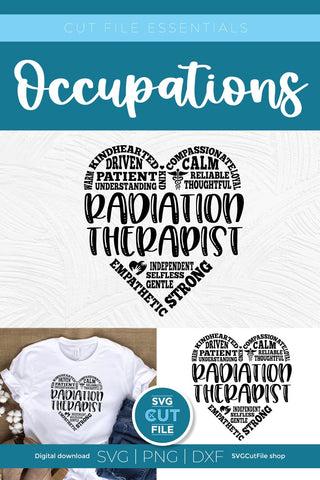 Radiation Therapist svg Heart SVG SVG Cut File 