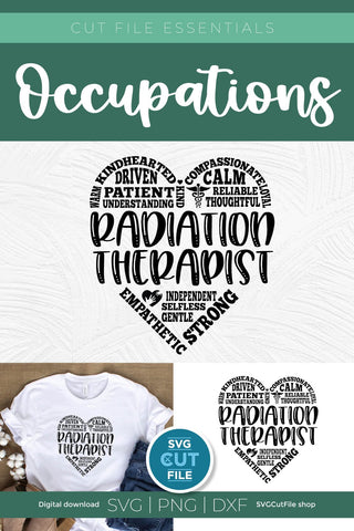 Radiation Therapist svg Heart SVG SVG Cut File 