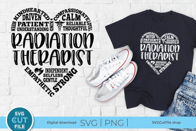 Radiation Therapist svg Heart SVG SVG Cut File 