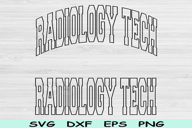 Radiology Tech Svg Dxf Cut Files, Radiology Tech Png, Rad Tech Svg Files For Cricut, Radiology Tech Shirt Text Sublimation Digital Design SVG TiffsCraftyCreations 