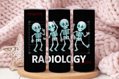 Radiology X-Ray Tumbler Wrap Sublimation DesignSVG 