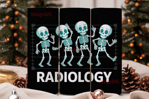 Radiology X-Ray Tumbler Wrap Sublimation DesignSVG 