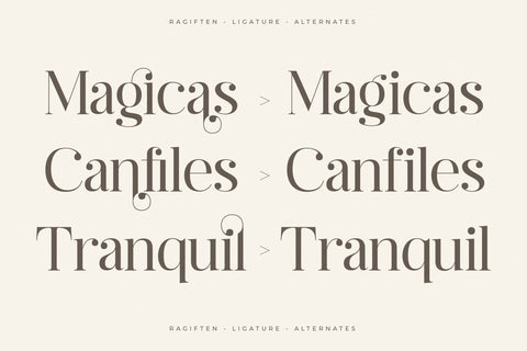 Ragiften - Modern Serif Font Font Letterena Studios 