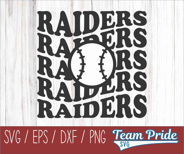 Raiders Baseball SVG Digital Download Printable - SVG, EPS, DXF, PNG 2 SVG Team Pride SVG 