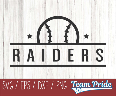 Raiders Baseball SVG Digital Download Printable - SVG, EPS, DXF, PNG SVG Team Pride SVG 