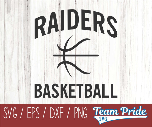 Raiders Basketball SVG Digital Download Printable - SVG, EPS, DXF, PNG SVG Team Pride SVG 