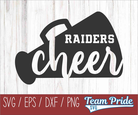 Raiders Cheer SVG Digital Download Printable - SVG, EPS, DXF, PNG 2 SVG Team Pride SVG 
