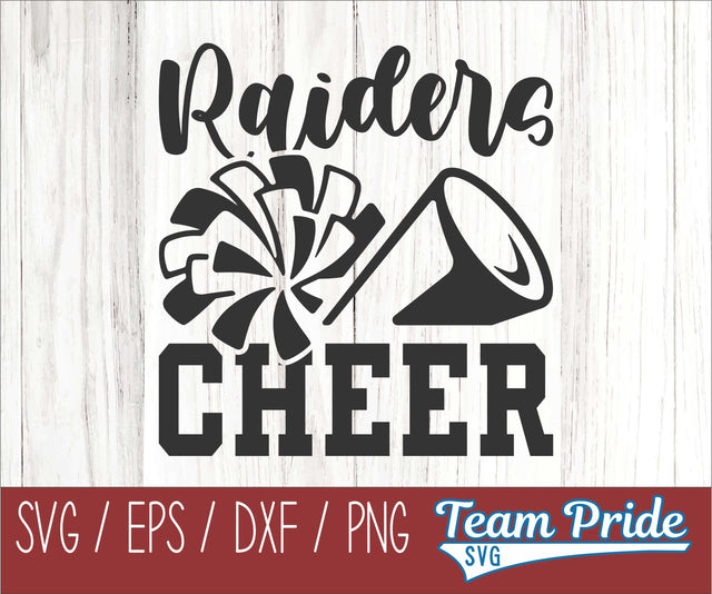 Raiders Cheer SVG Digital Download Printable - SVG, EPS, DXF, PNG SVG Team Pride SVG 